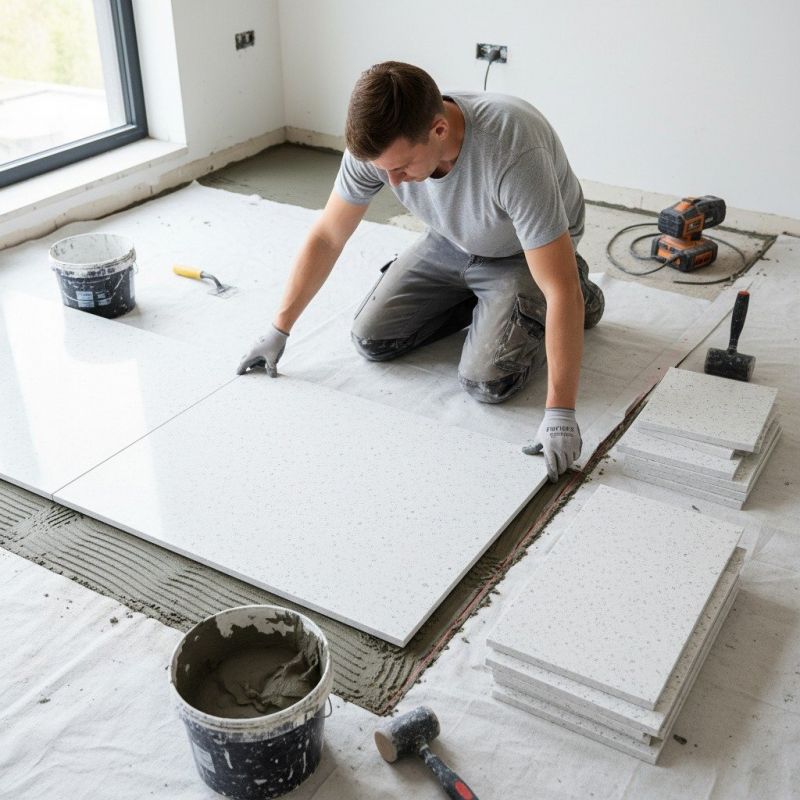 Glass Tile Installation detail